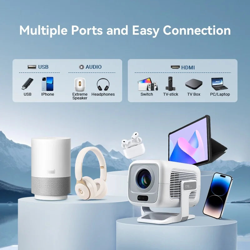 X3Plus HD 1080P 4K Android Projector