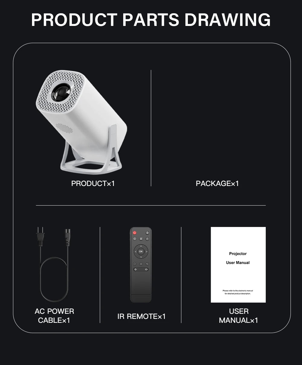 Android 11 Mini 4K Home Projector