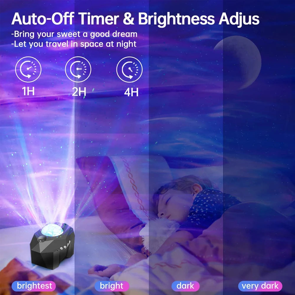 Aurora Galaxy Moon Projector Night Light