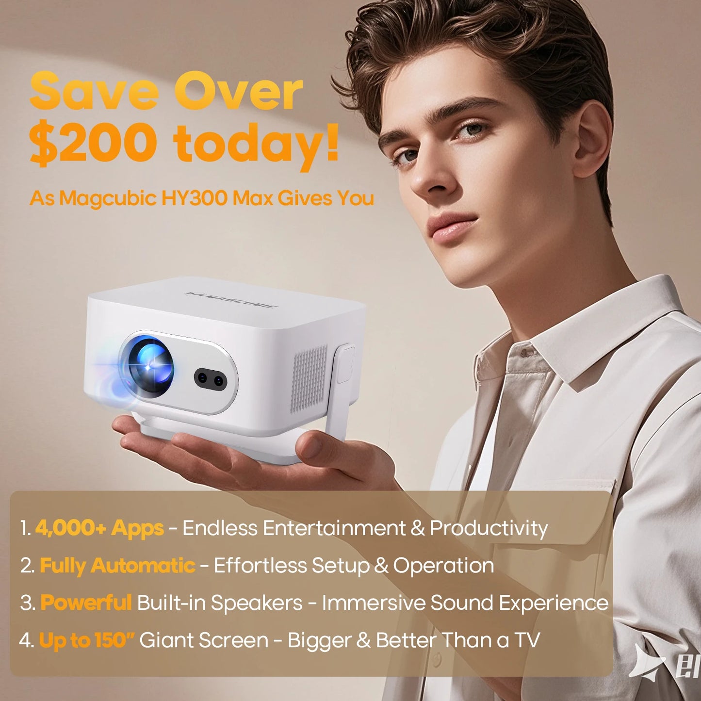 Magcubic Auto Focus 4K Android Projector