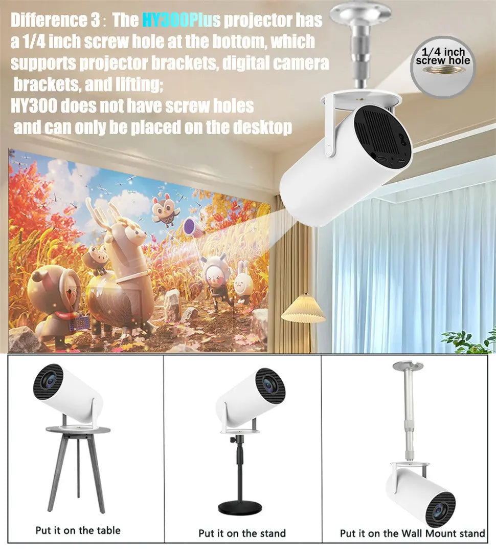 DITONG HY300 Plus HD 4K Projector