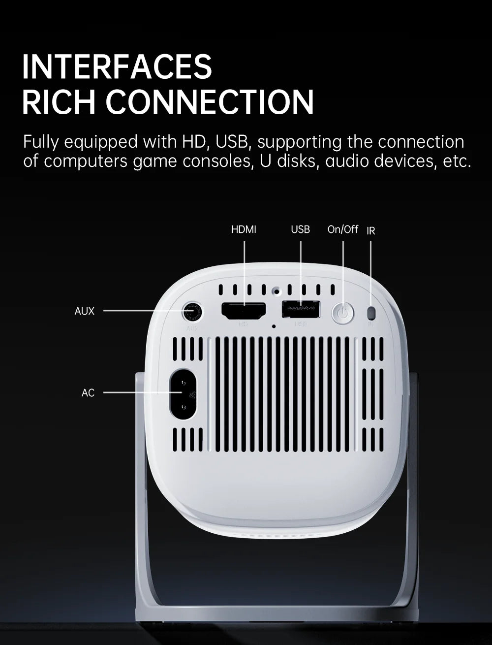 Android 11 Mini 4K Home Projector