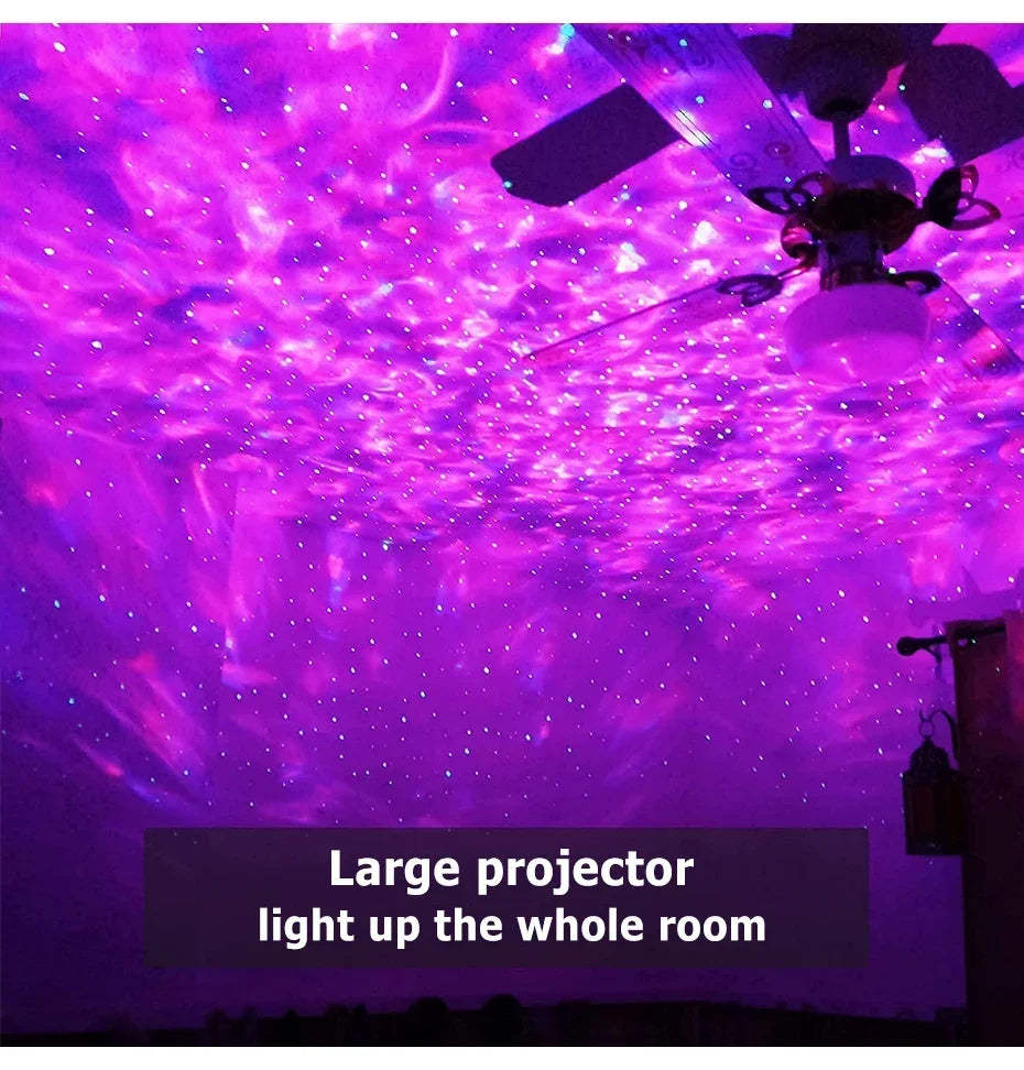 LED Galaxy Projector Night Light Speaker