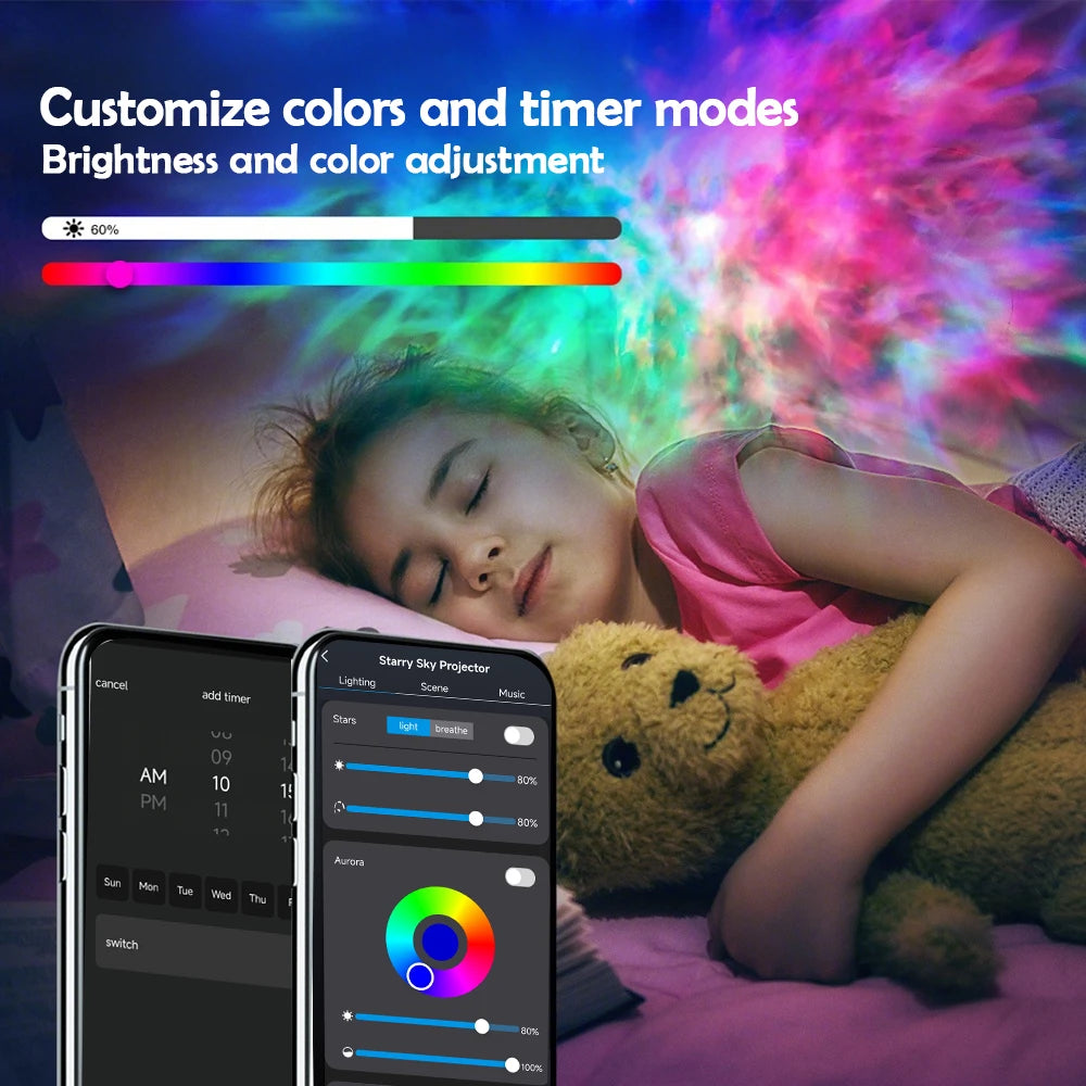 Starry Sky Projector Night Light Speaker
