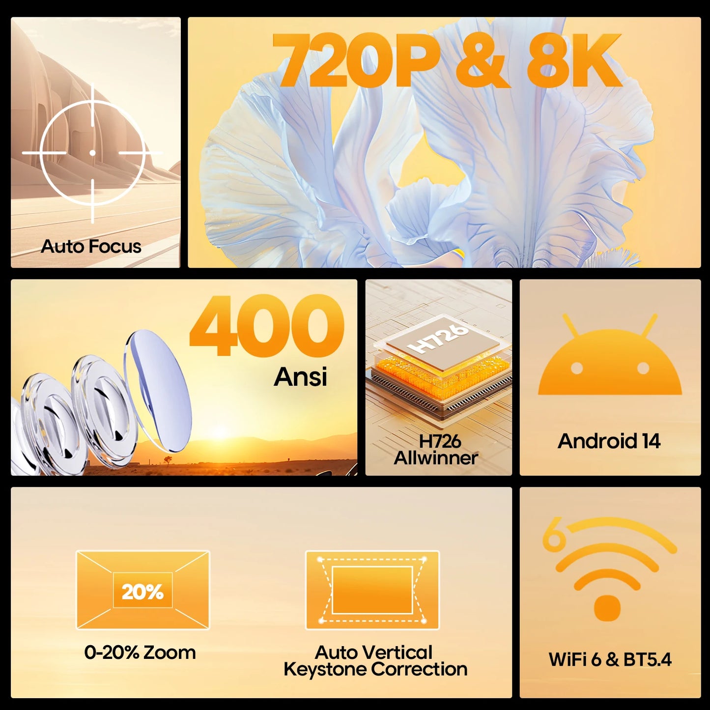 Magcubic Auto Focus 4K Android Projector