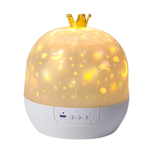Crown Star Light Projection Night Lamp