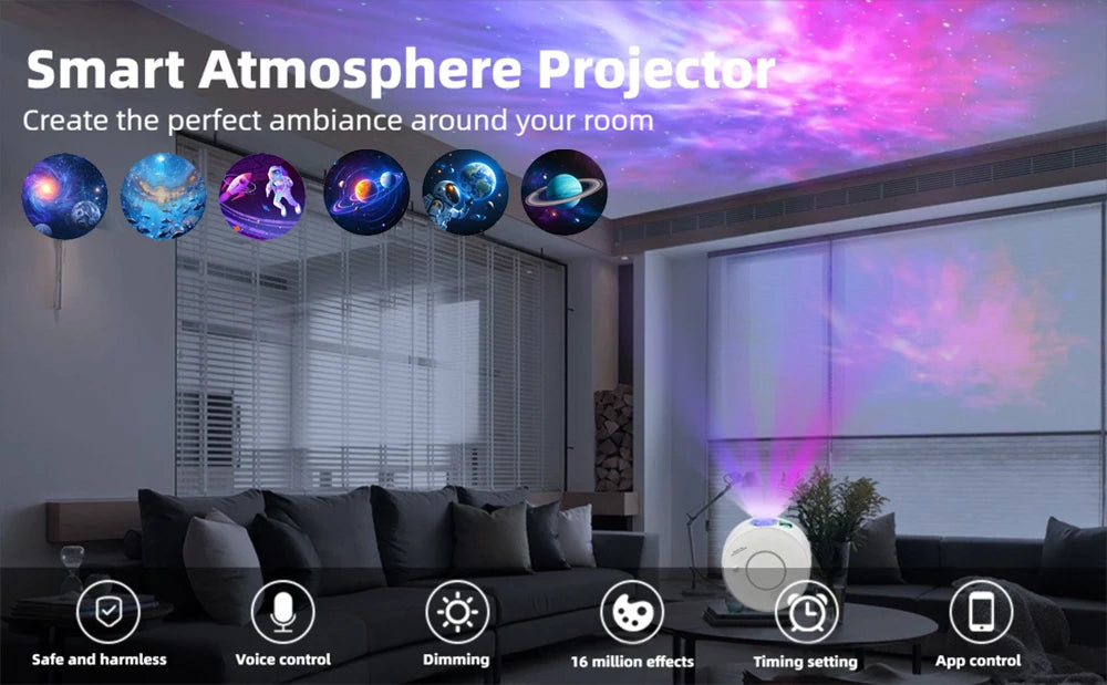 Starry Sky Projector Night Light Speaker