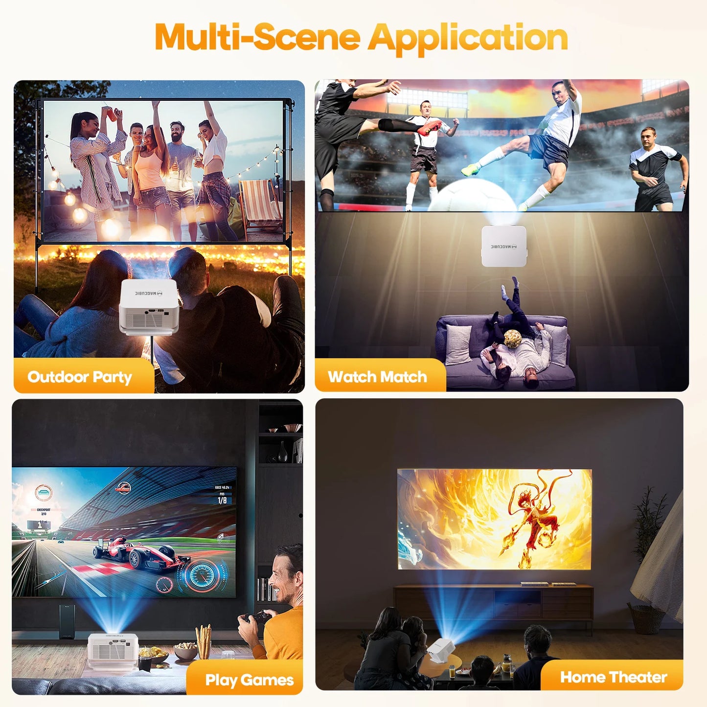 Magcubic Auto Focus 4K Android Projector