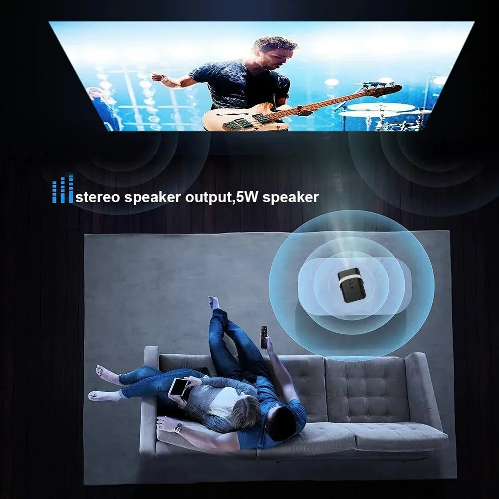 Android Smart Mini 4K Home Projector