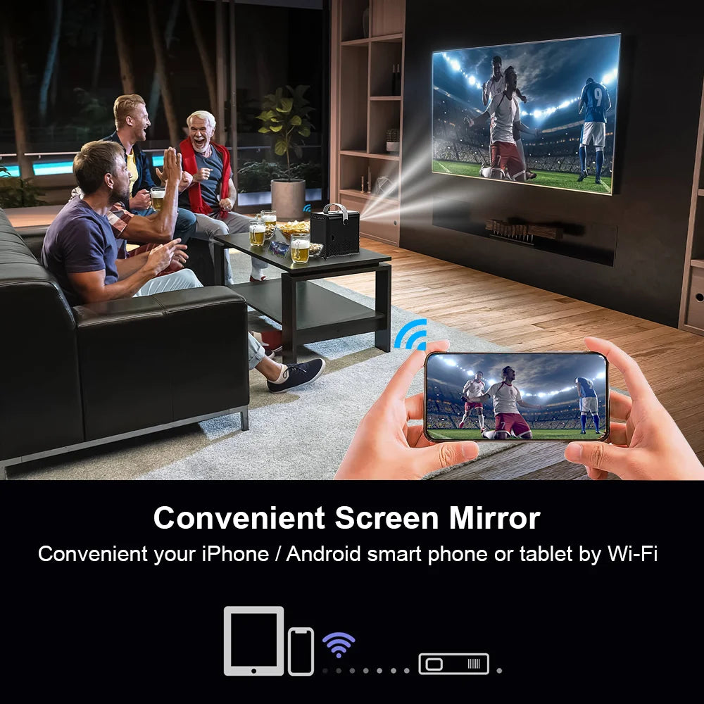Android Smart Mini 4K Home Projector