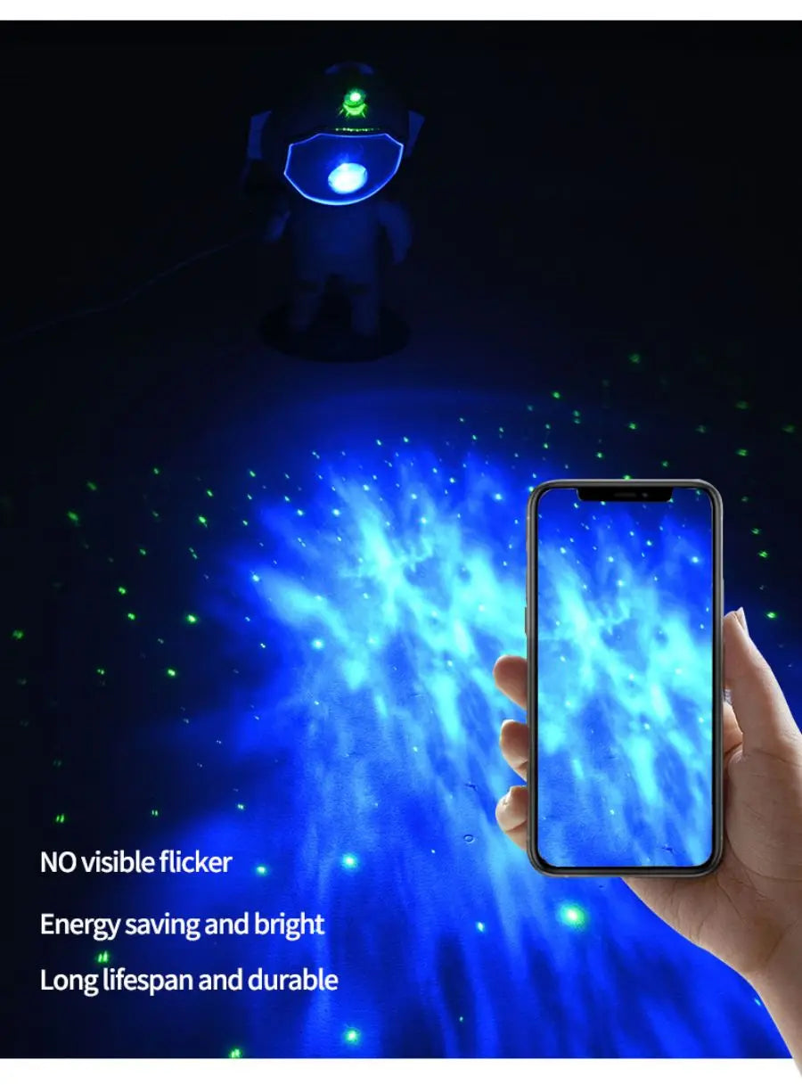 "Astronaut Star Projector Galaxy Night Light