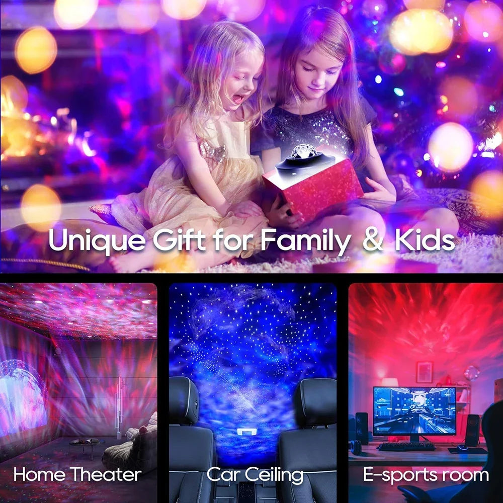 LED Galaxy Projector Night Light Speaker