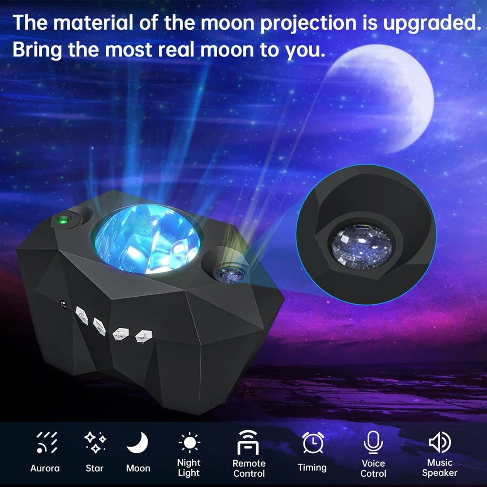 Aurora Galaxy Moon Projector Night Light