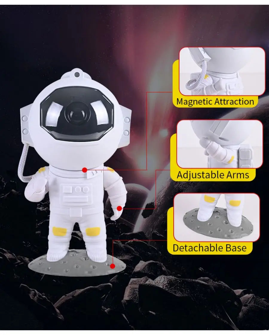 "Astronaut Star Projector Galaxy Night Light