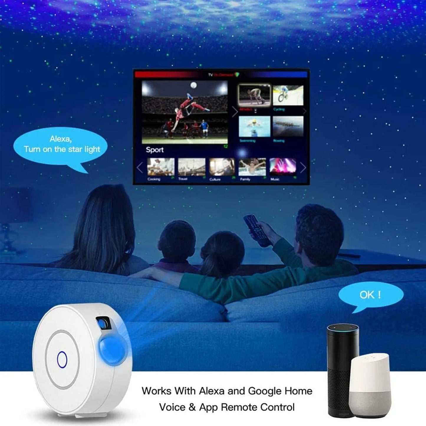 Tuya WiFi Smart Aurora Galaxy Projector