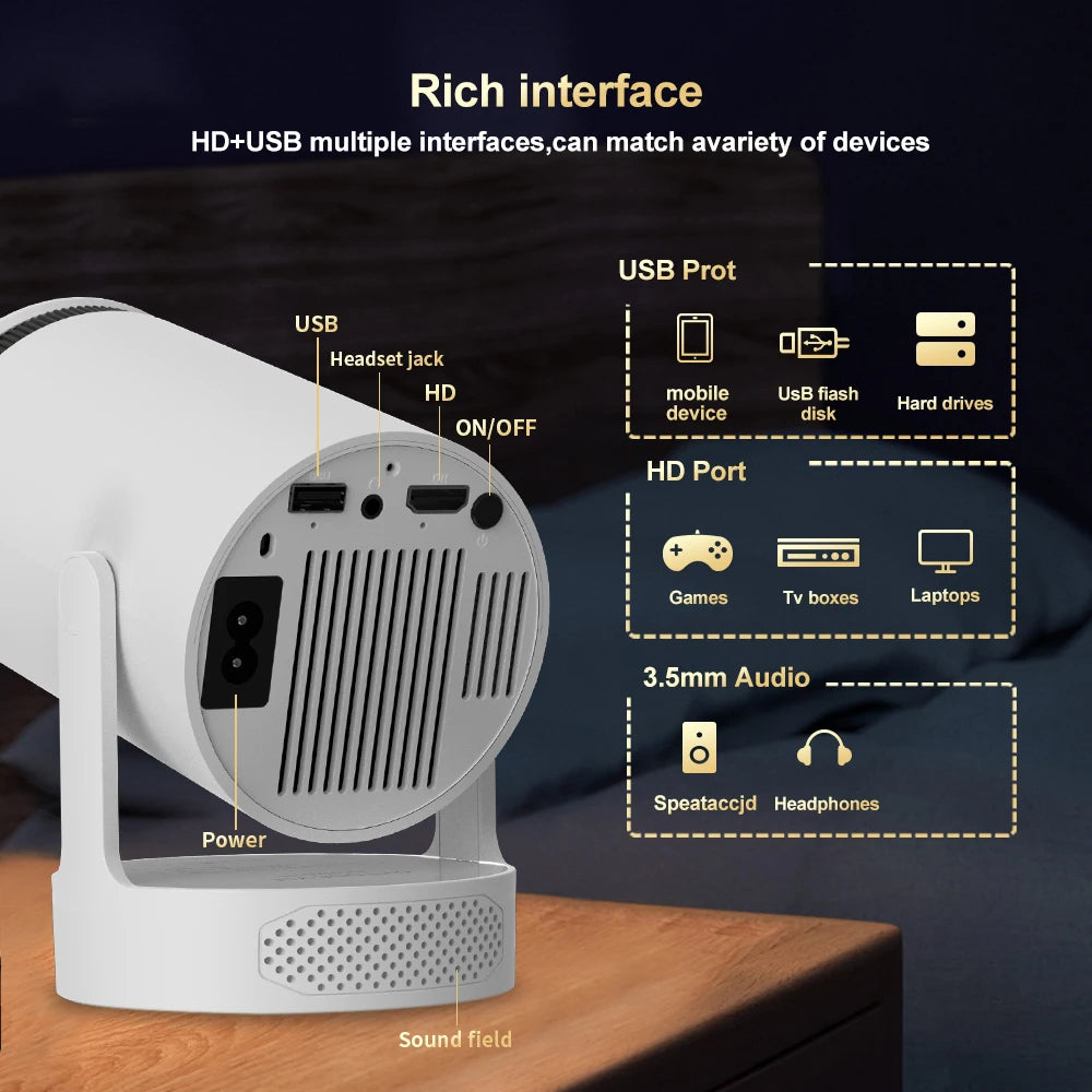 Ultra HY300 4K Android Projector Portable