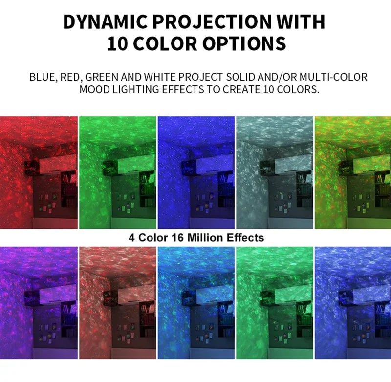 LED Galaxy Projector Night Light Speaker