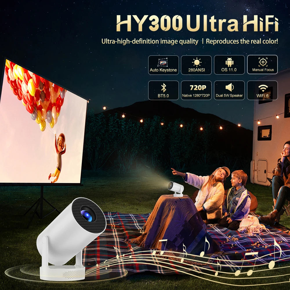 Ultra HY300 4K Android Projector Portable