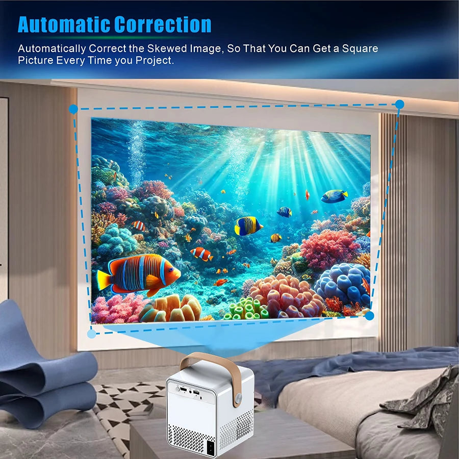 Portable 4K HD Home Theater Projector