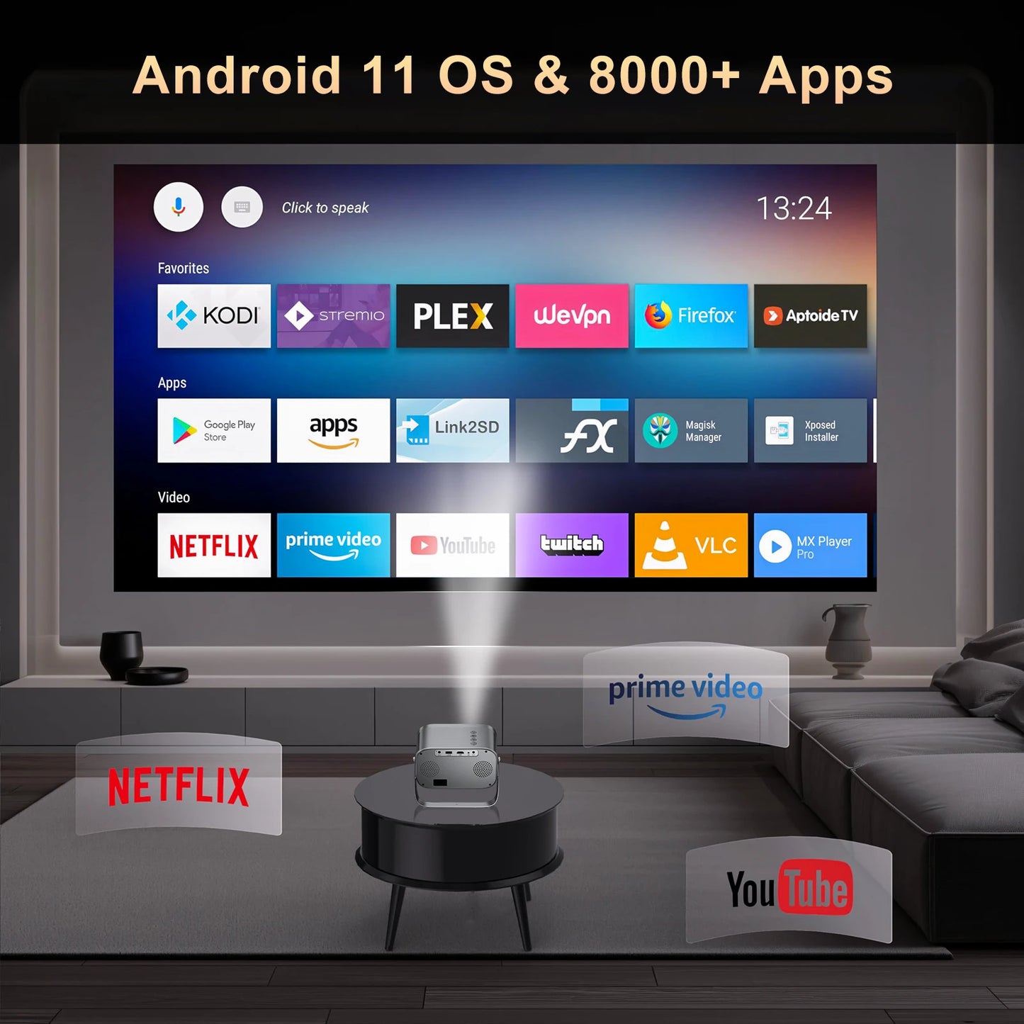 Mini P28B Android Home Theater Projector