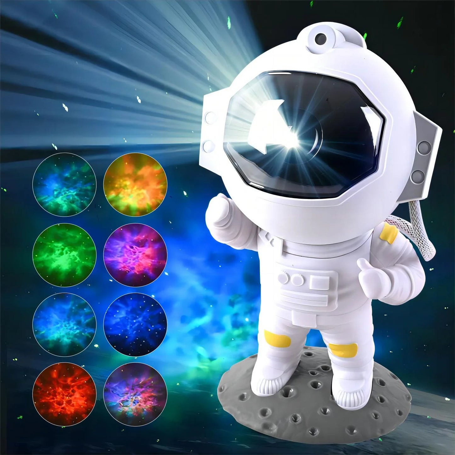 "Astronaut Star Projector Galaxy Night Light