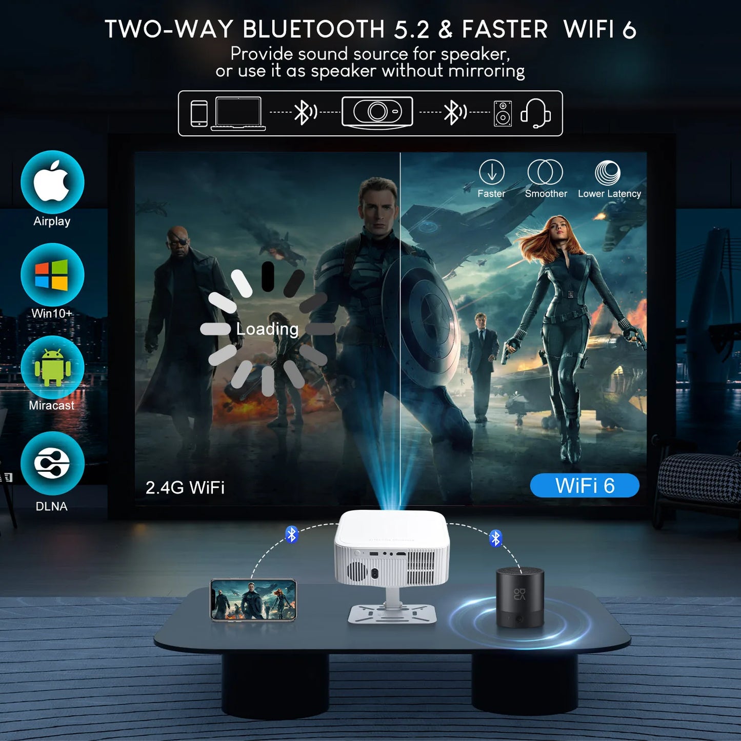 Salange P92MAX Smart Android Projector