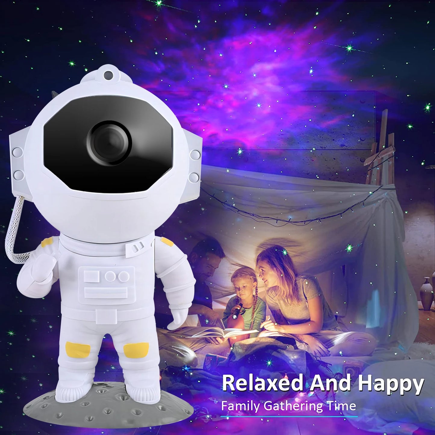 "Astronaut Star Projector Galaxy Night Light