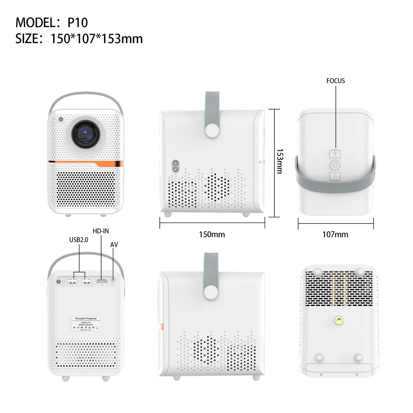 Android Smart Mini 4K Home Projector