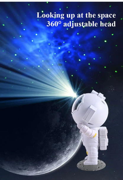 "Astronaut Star Projector Galaxy Night Light