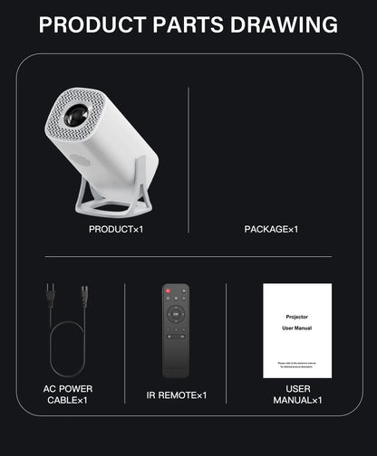 Android 11 Mini 4K Home Projector
