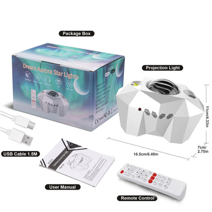 Aurora Galaxy Moon Projector Night Light
