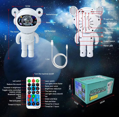 Bluetooth Astronaut Starlight Projector Night Light