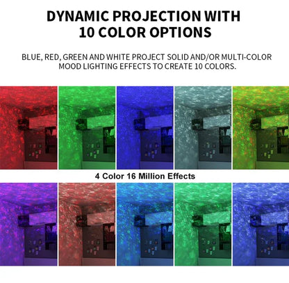 LED Galaxy Projector Night Light Speaker