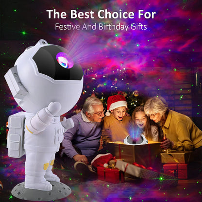 "Astronaut Star Projector Galaxy Night Light